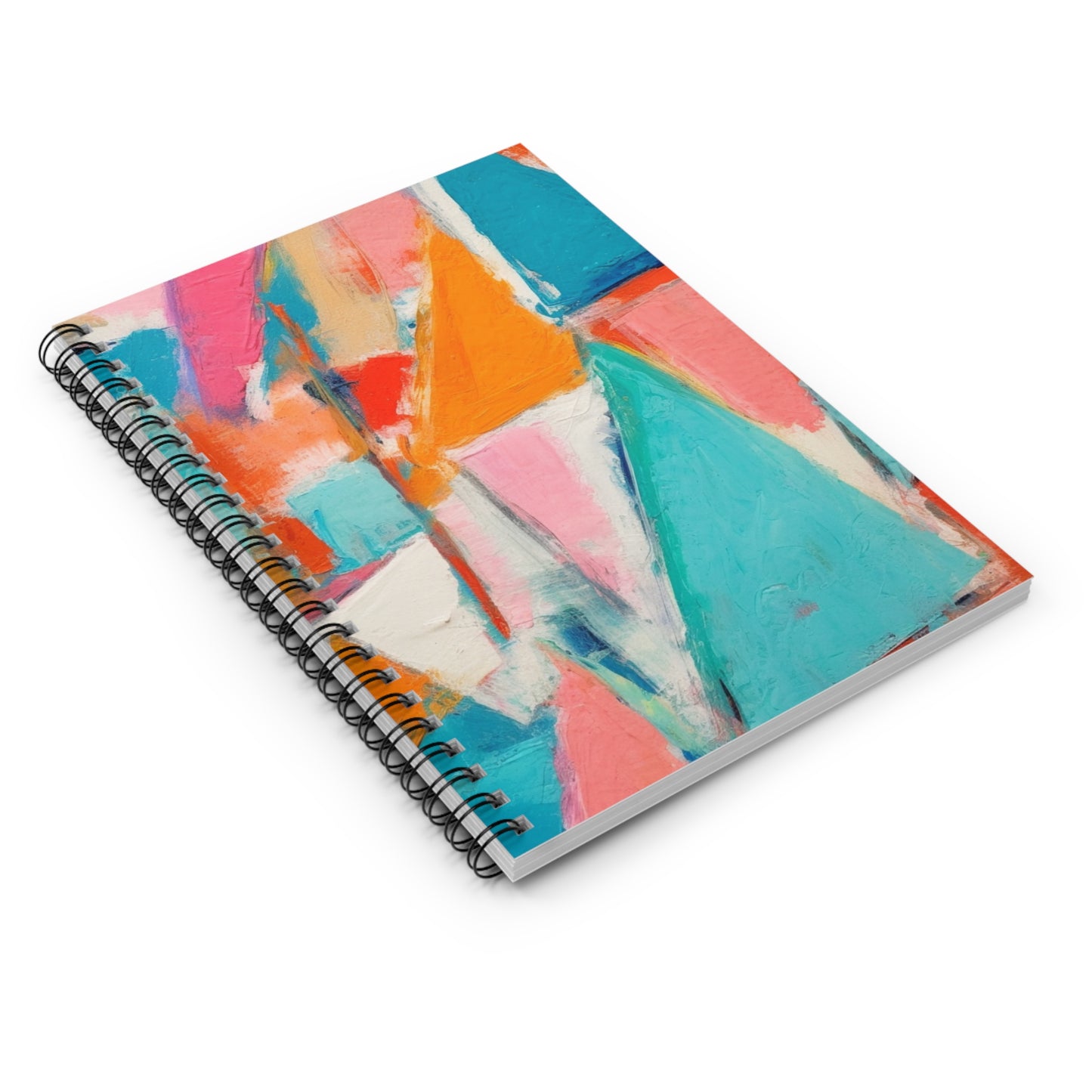 Vibrant Triangles: Pastel Canvas Notebook