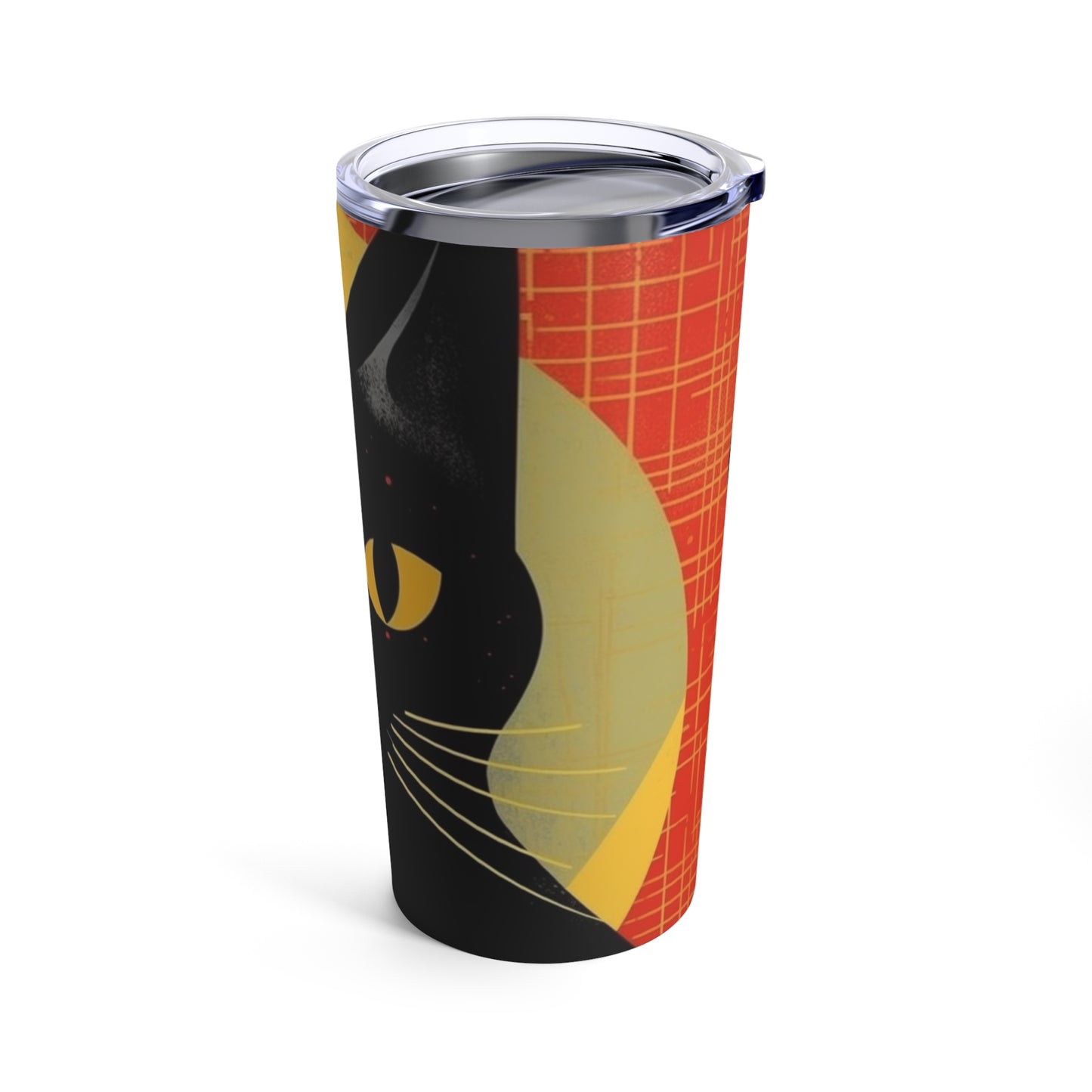 Midcentury Whisker Delight: Atomic Age Design Meets Cat-Inspired Tumbler for Vintage Fashion Lovers