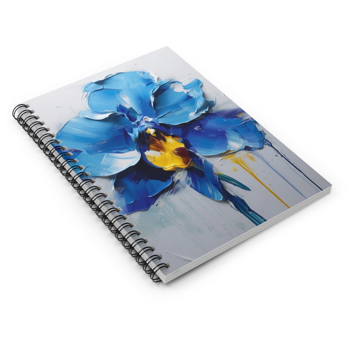 Orchid Dreams Abstract Spiral Notebook Ruled: Embrace the Allure of Painted Petals