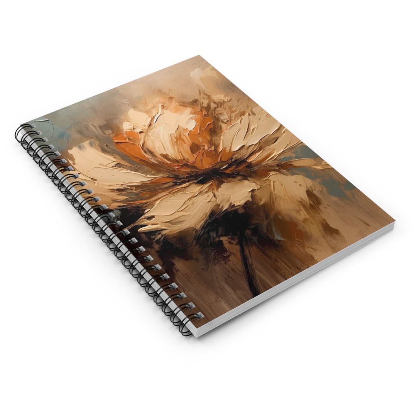 Artistic Fusion: Spiral Notebook Infused with Tan Hua-Inspired Abstract Art