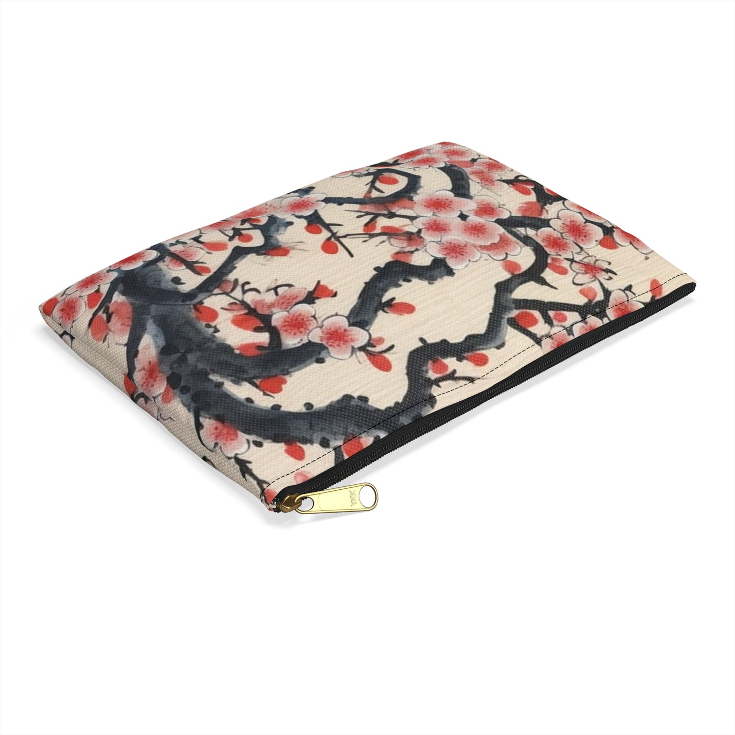 Enchanting Petal Symphony: Accessory Pouch Celebrating Cherry Blossom Tree Drawings