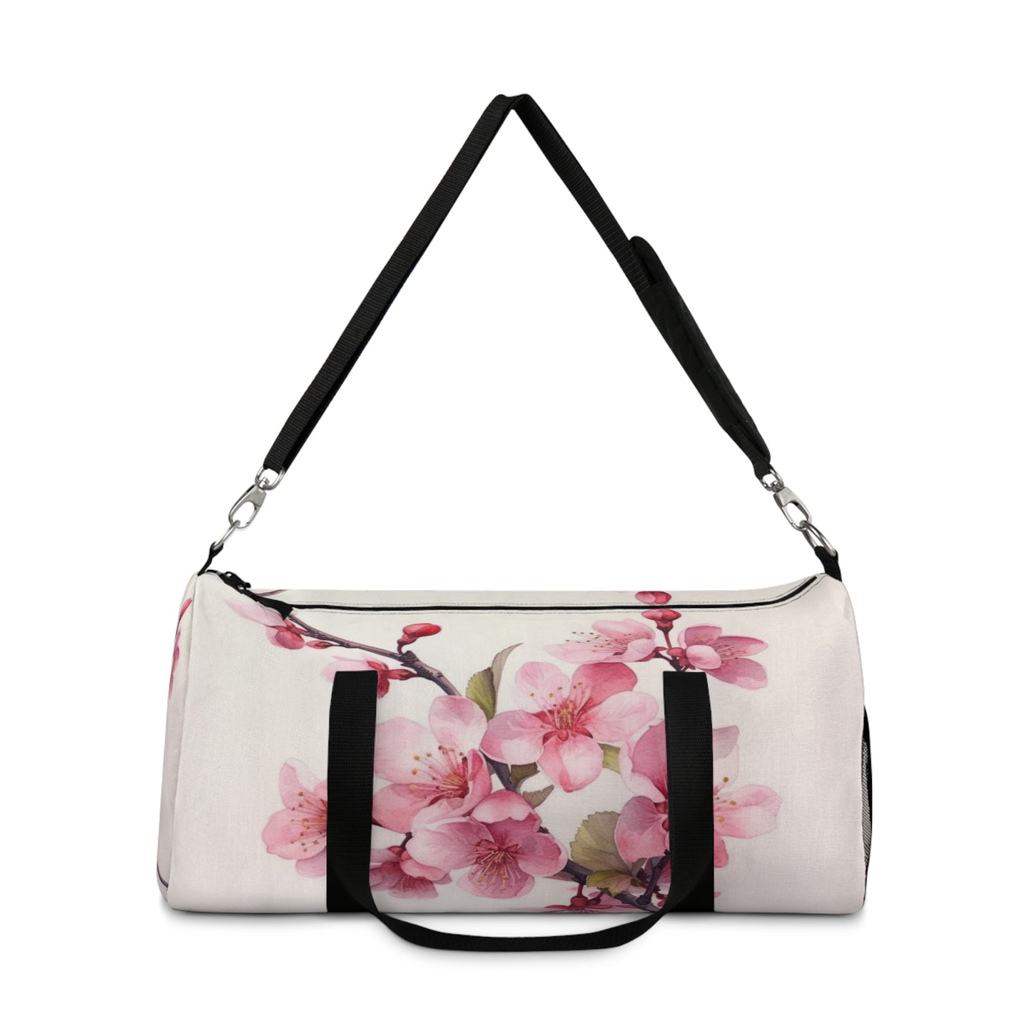 Artistic Flourish: Floral Watercolor Cherry Blossom Duffel Bag