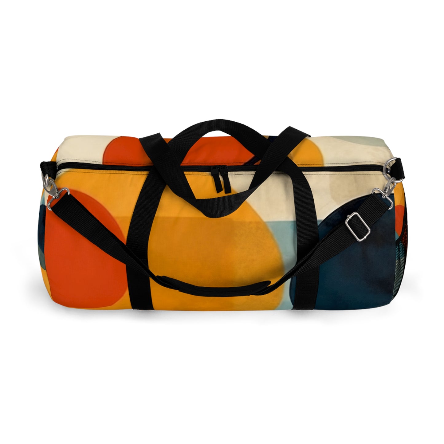 Geometric Artistic Fusion: Step into Modern Artistry with our Midcentury Modern Duffel Bag
