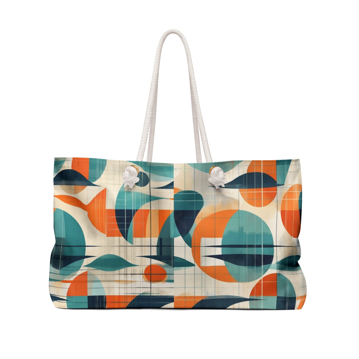 Modern Abstract Fusion: Weekender Bag with Midcentury Design