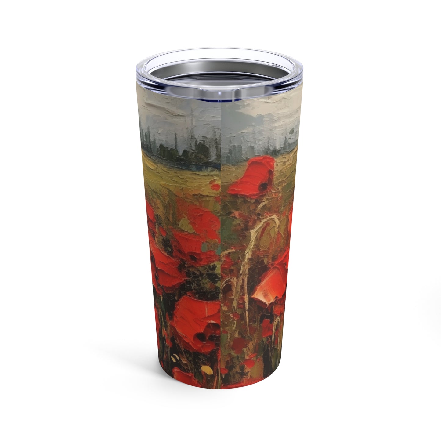 Abstract Poppy Fields: Tumbler for Artistic Inspiration