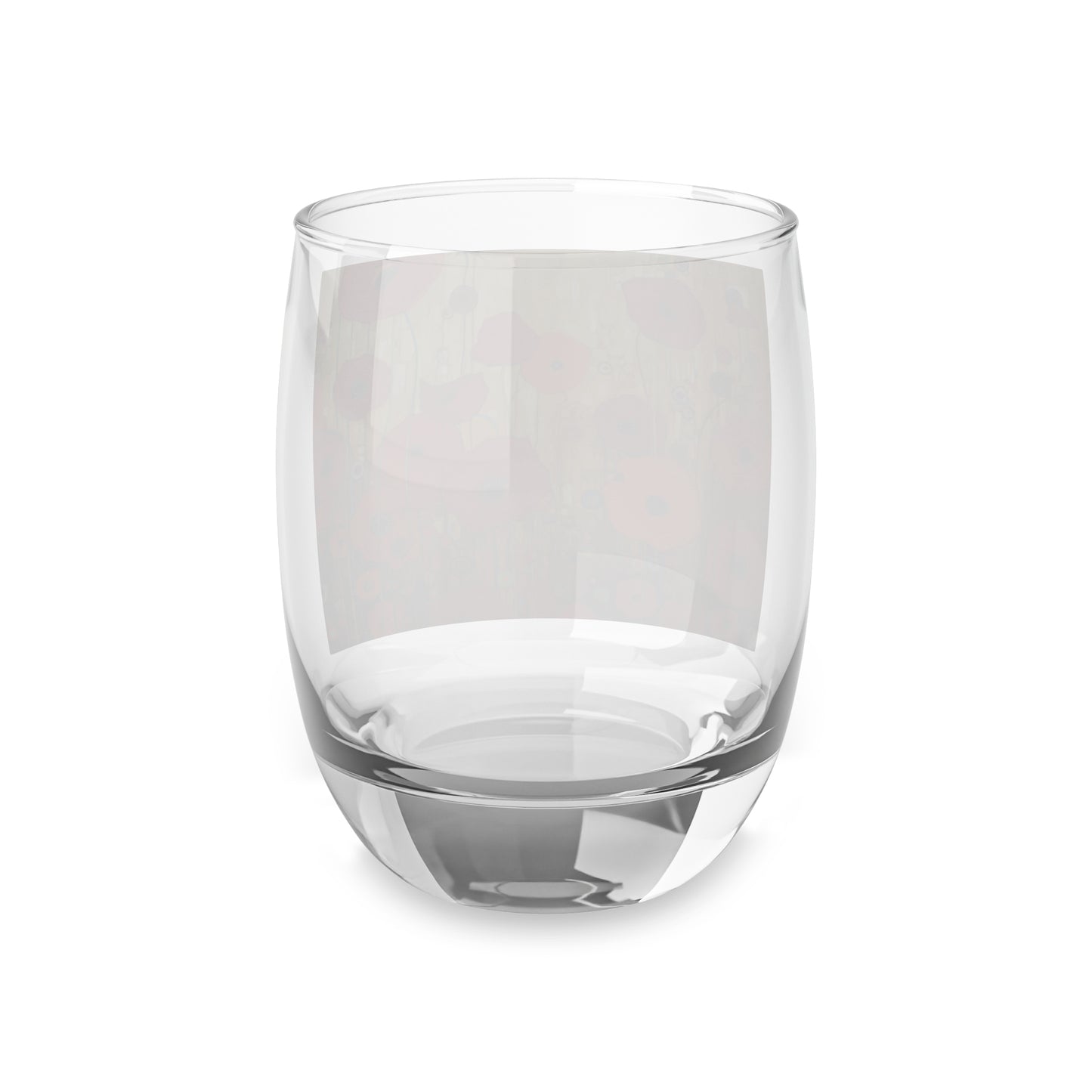 Floral Symphony: Whiskey Glass showcasing Gustav Klimt's Poppies in Art Nouveau