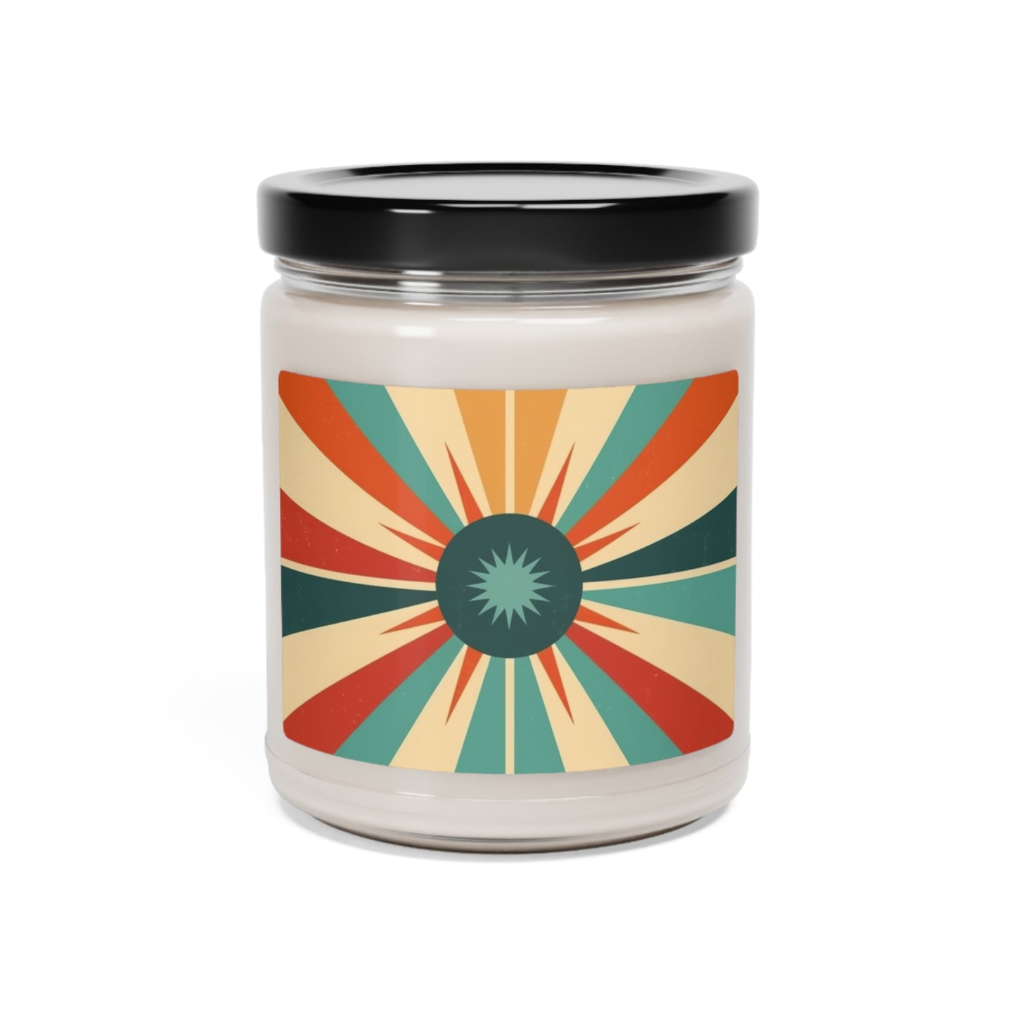 Swinging Starburst: 1960s Fashion-inspired Soy Candle in Candy Colors