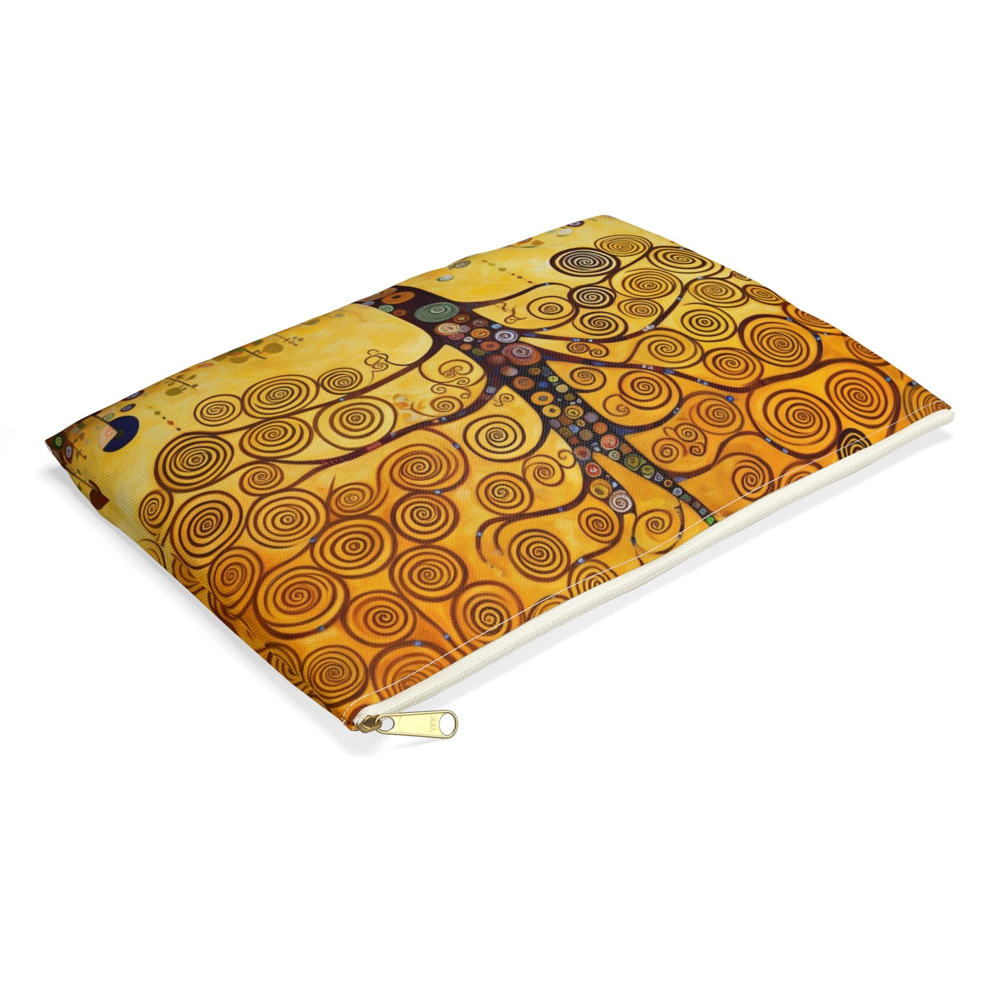 Symbolic Harmony: Gustav Klimt Tree of Life Accessory Pouch, Embrace Artistic Elegance