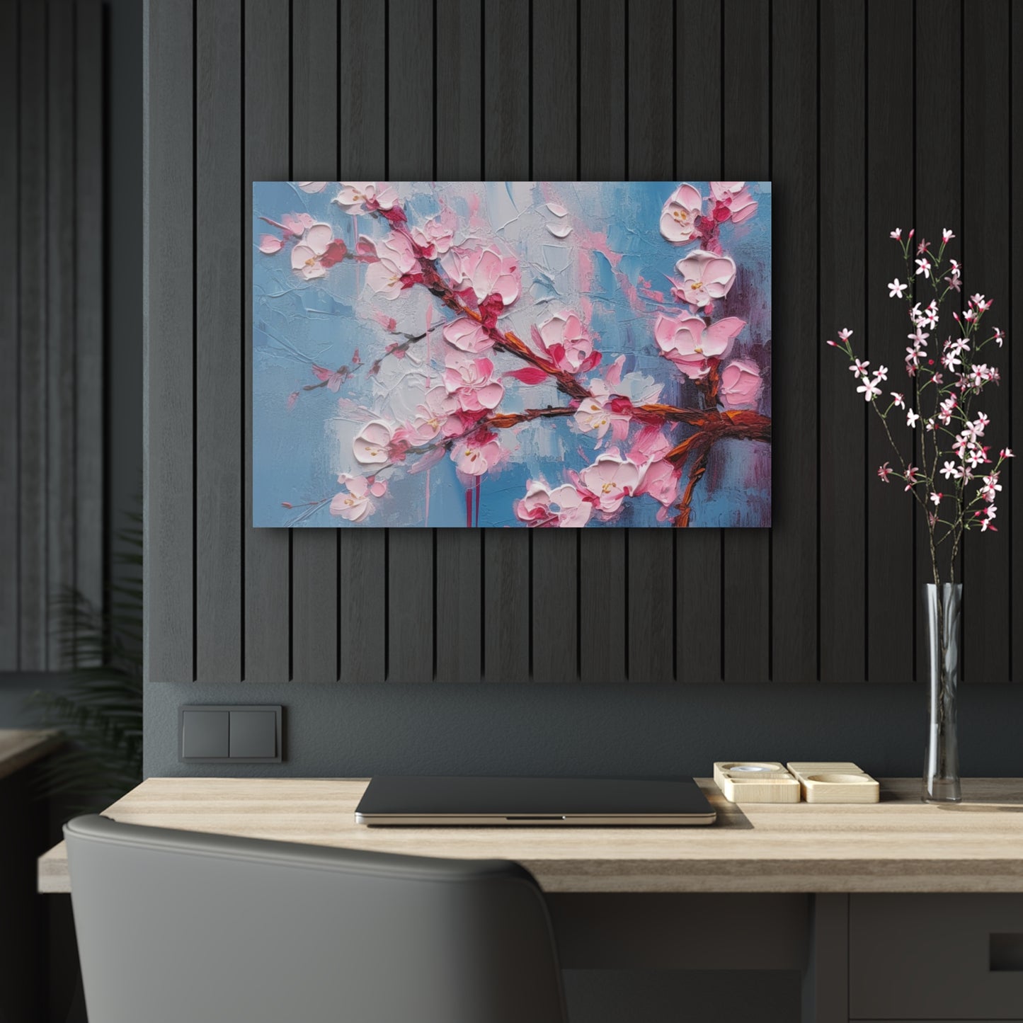 Acrylic Prints with Abstract Cherry Blossom Drawing: Embrace the Serenity