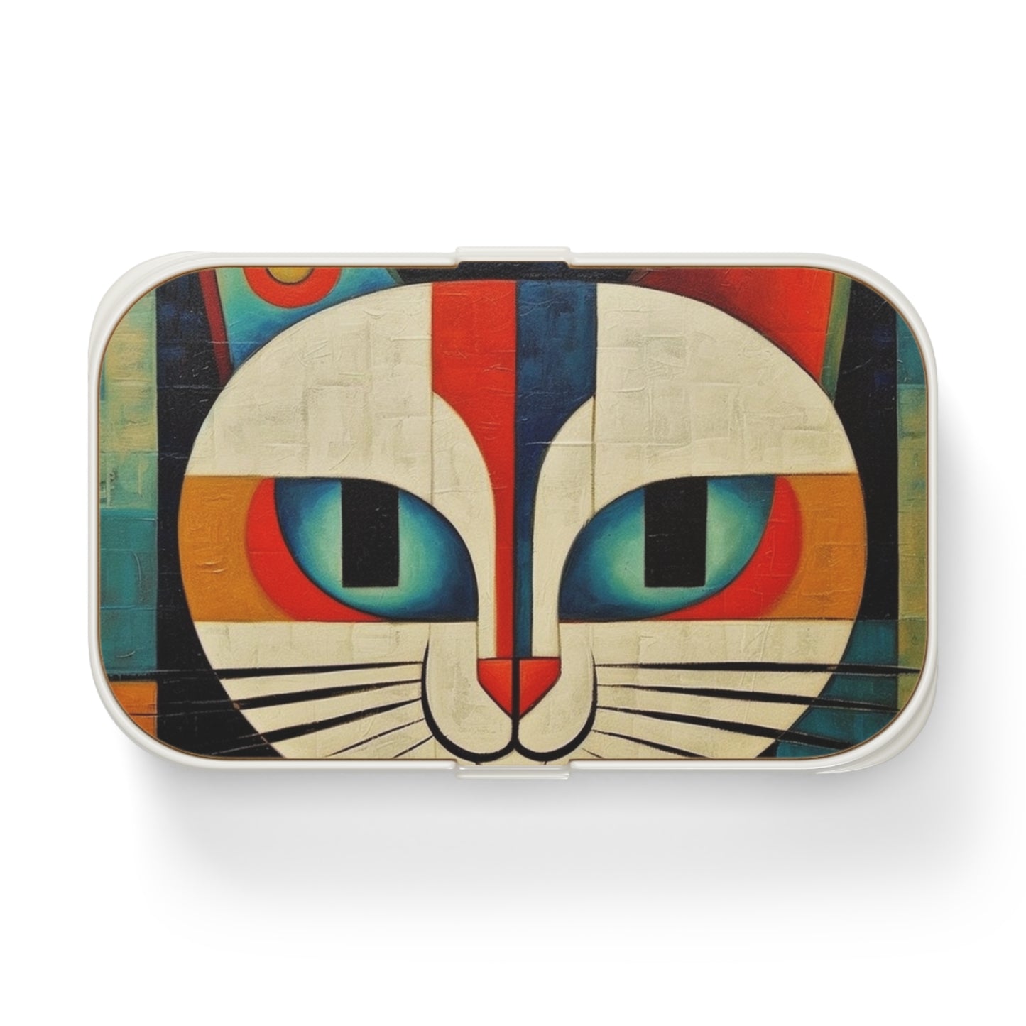 Artistic Vintage Vibes: Picasso-Inspired Midcentury Modern Bento Box for Retro Fashion
