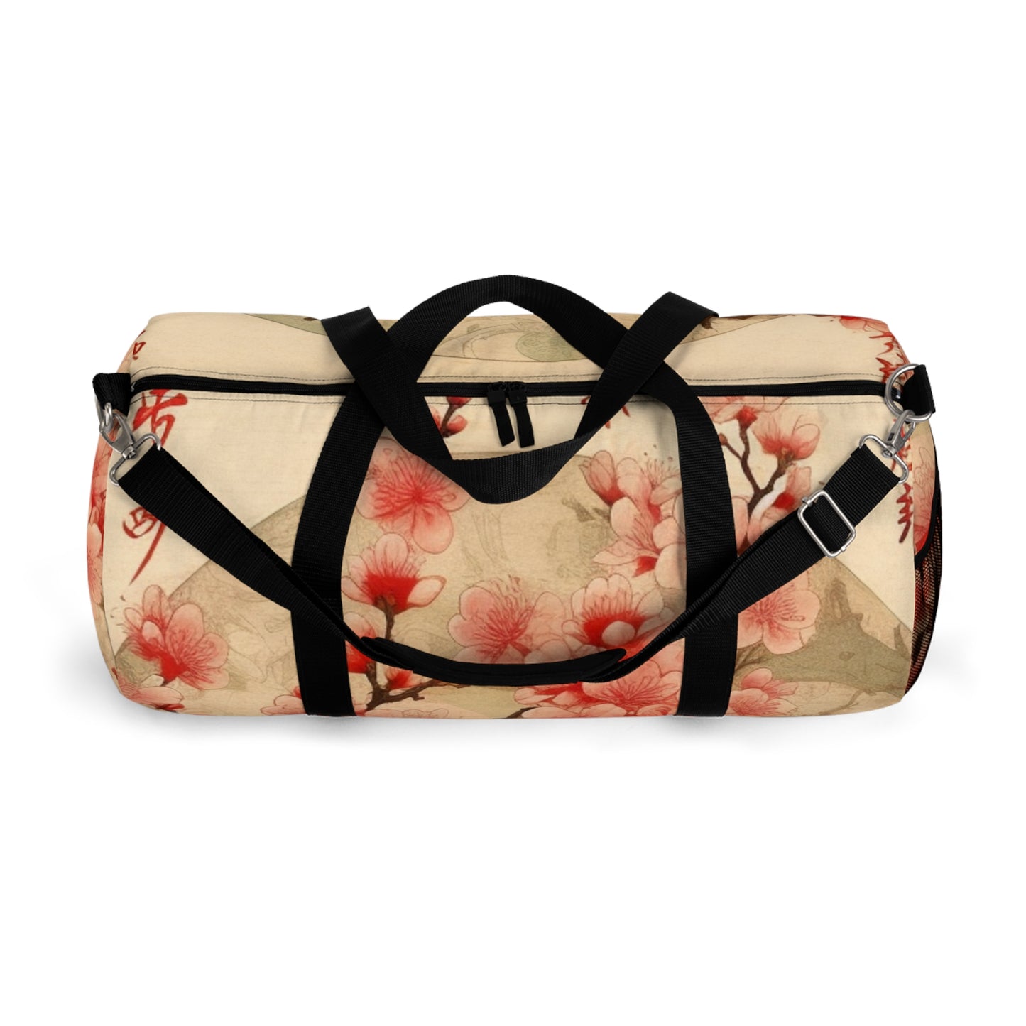 Whimsical Blossom Dreams: Duffel Bag with Delightful Flower Drawings and Cherry Blossoms