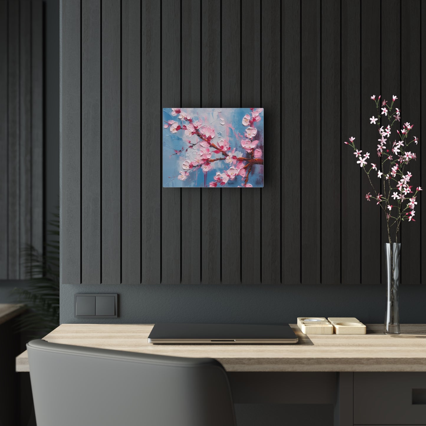 Acrylic Prints with Abstract Cherry Blossom Drawing: Embrace the Serenity