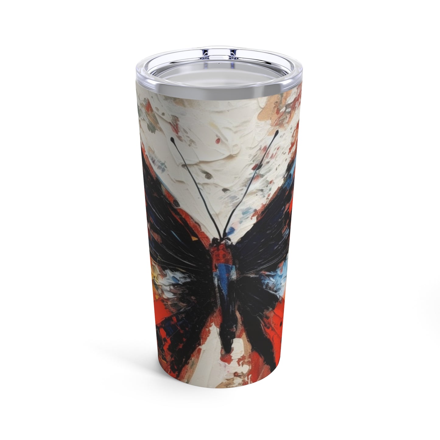 Tumbler with Bauhaus-Inspired Butterfly Drawing: A Harmonious Blend of Art and Functionality
