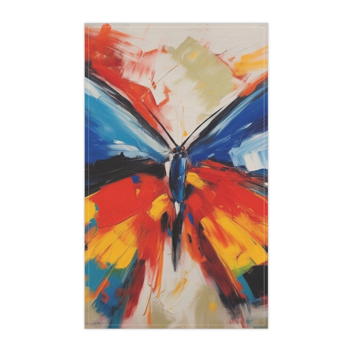 Brush Strokes of Butterfly Splendor: Kitchen Towel for Artistic Inspiration