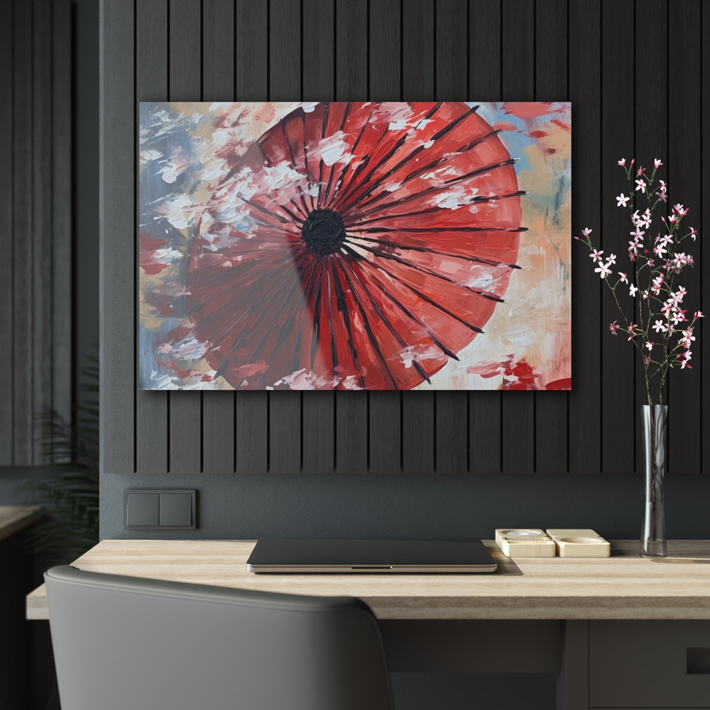 Abstract Japanese Umbrella Painting Acrylic Prints: Unleashing Artistic Beauty
