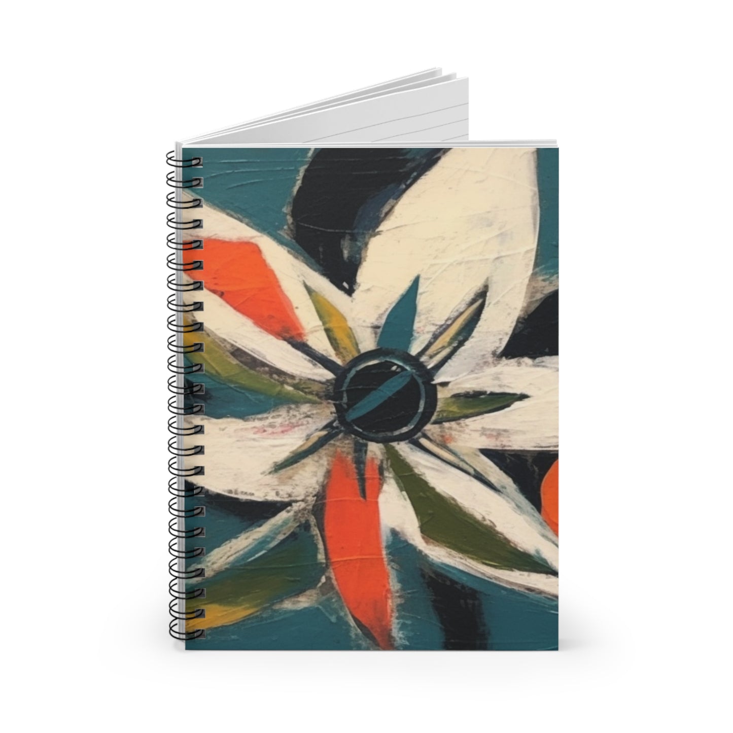 Midcentury Garden: Flower Drawings on a Vintage-Inspired Spiral Notebook for Vintage Fashion Enthusiasts