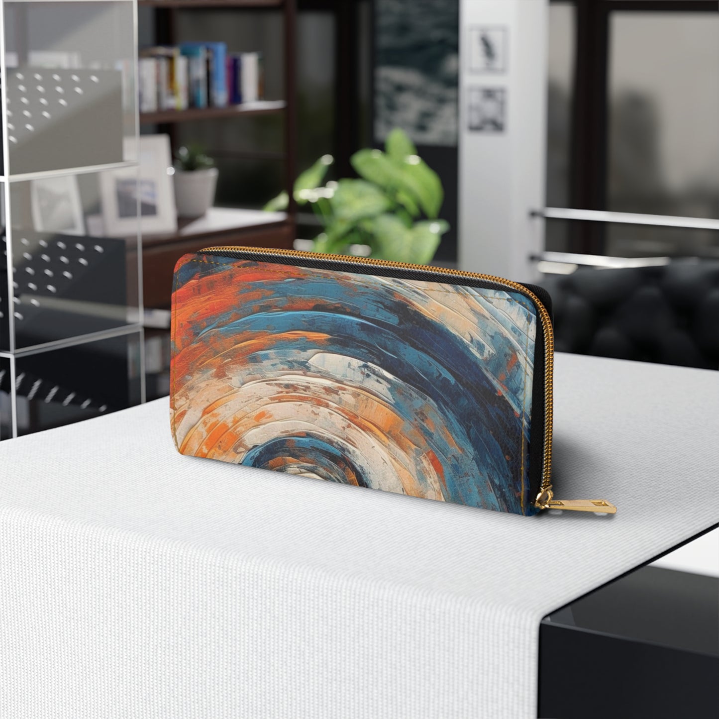 Best Midcentury Modern Abstract Art Zipper Wallet