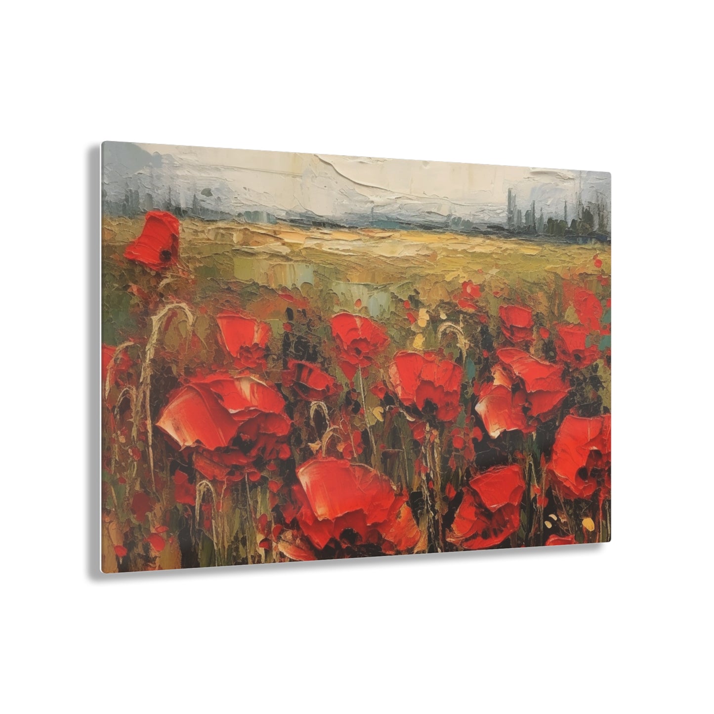 Abstract Poppy Fields: Acrylic Prints for Artistic Inspiration
