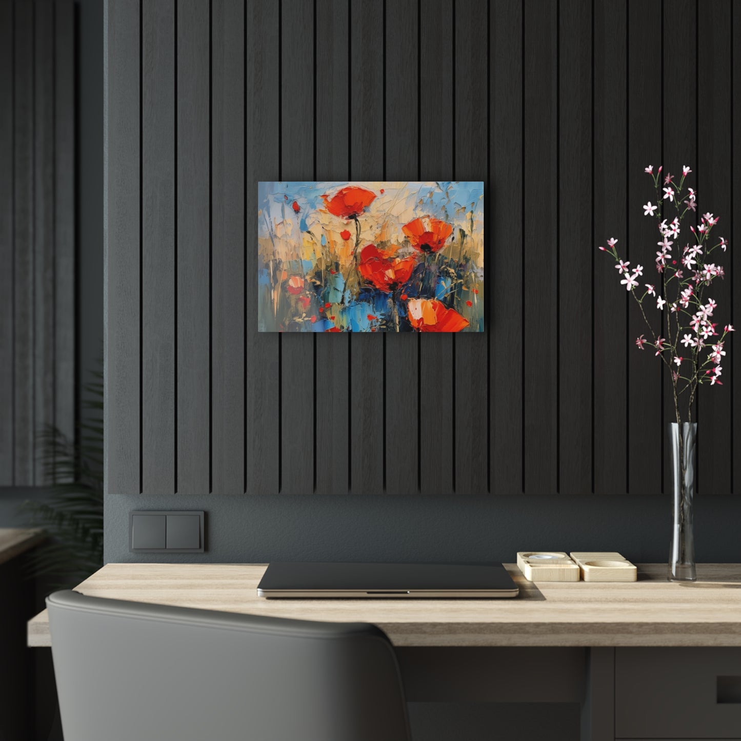 Acrylic Prints Paradise: Abstract Poppy Artwork and Flower Drawings
