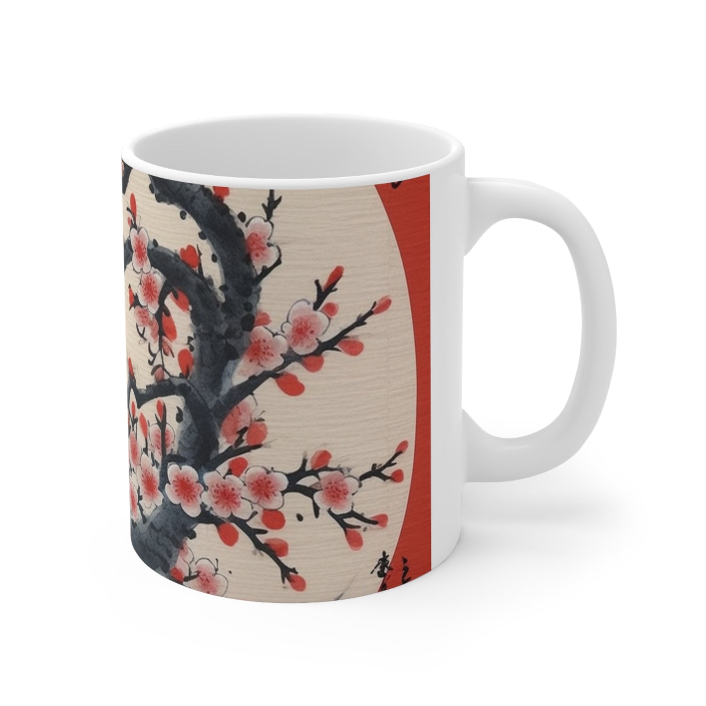 Floral Elegance: Ceramic Mug Adorned with Stunning Flower Drawings