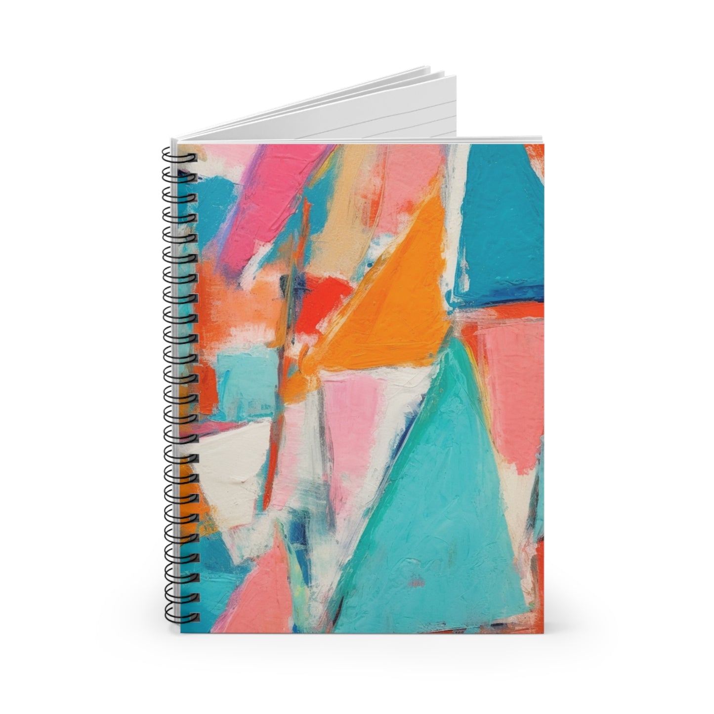 Vibrant Triangles: Pastel Canvas Notebook