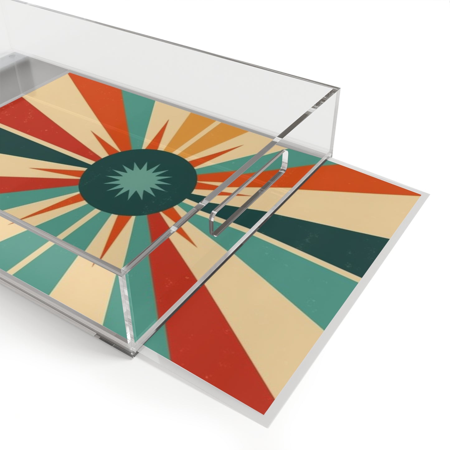 Vintage Fashion Inspiration: Starburst Acrylic Serving Tray with 1950s and 1960s Flair