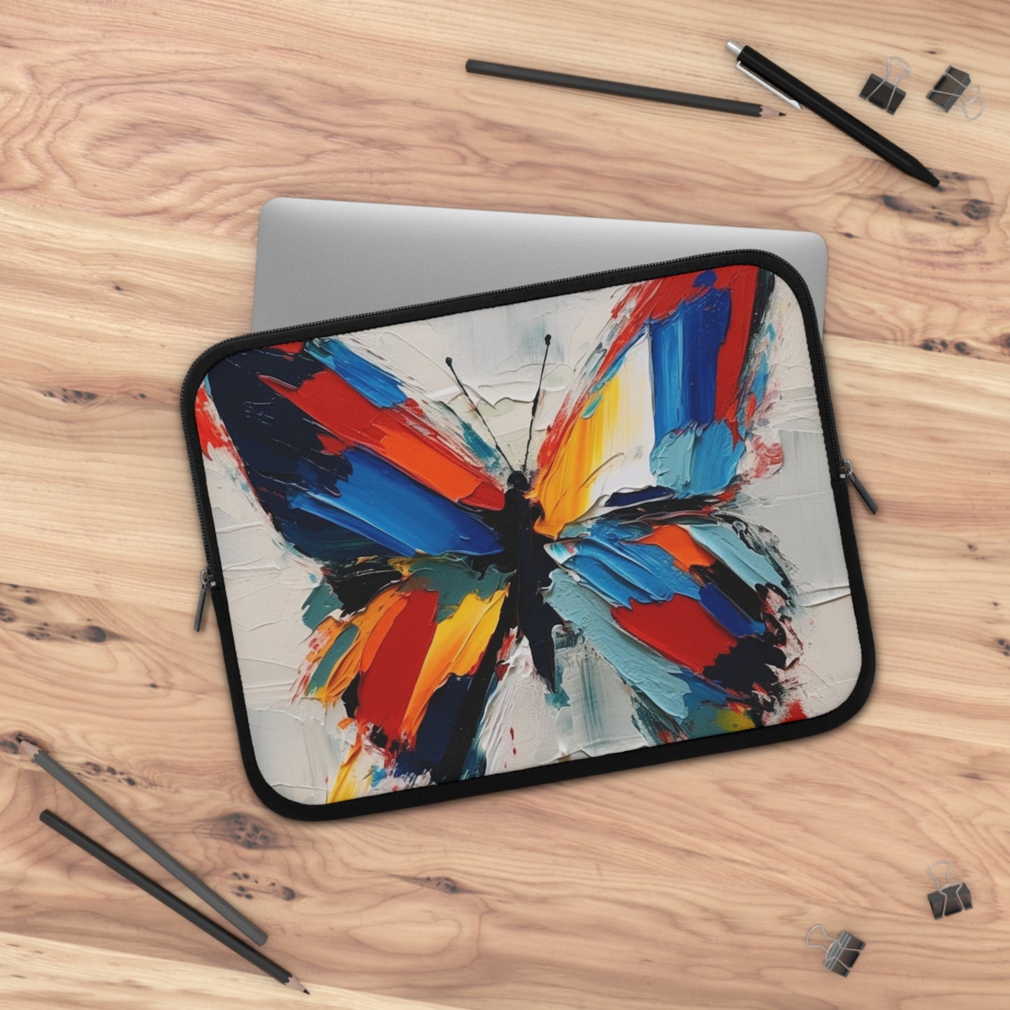 Laptop Sleeve with Bauhaus-Inspired Butterfly: Embrace the Subtle Elegance of Nature