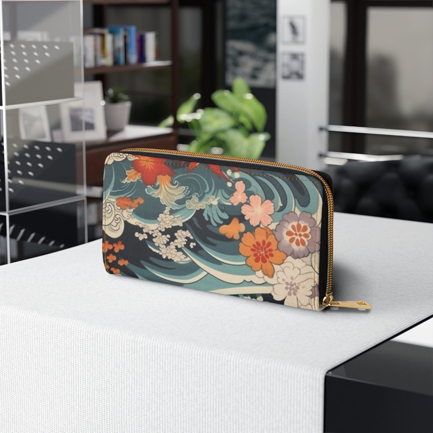 Elegant Kimono Zipper Wallet: Embrace Japanese Artistry