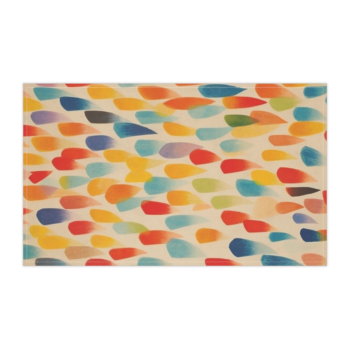 Artistic Expressions: Kitchen Towel Inspired by Tarō Okamoto and Primary Abstraction