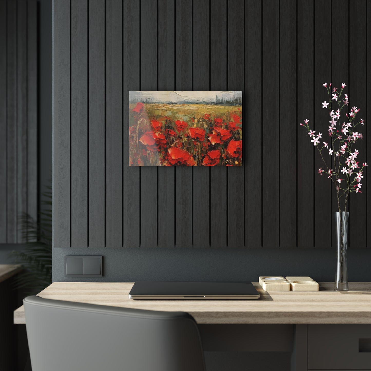 Abstract Poppy Fields: Acrylic Prints for Artistic Inspiration
