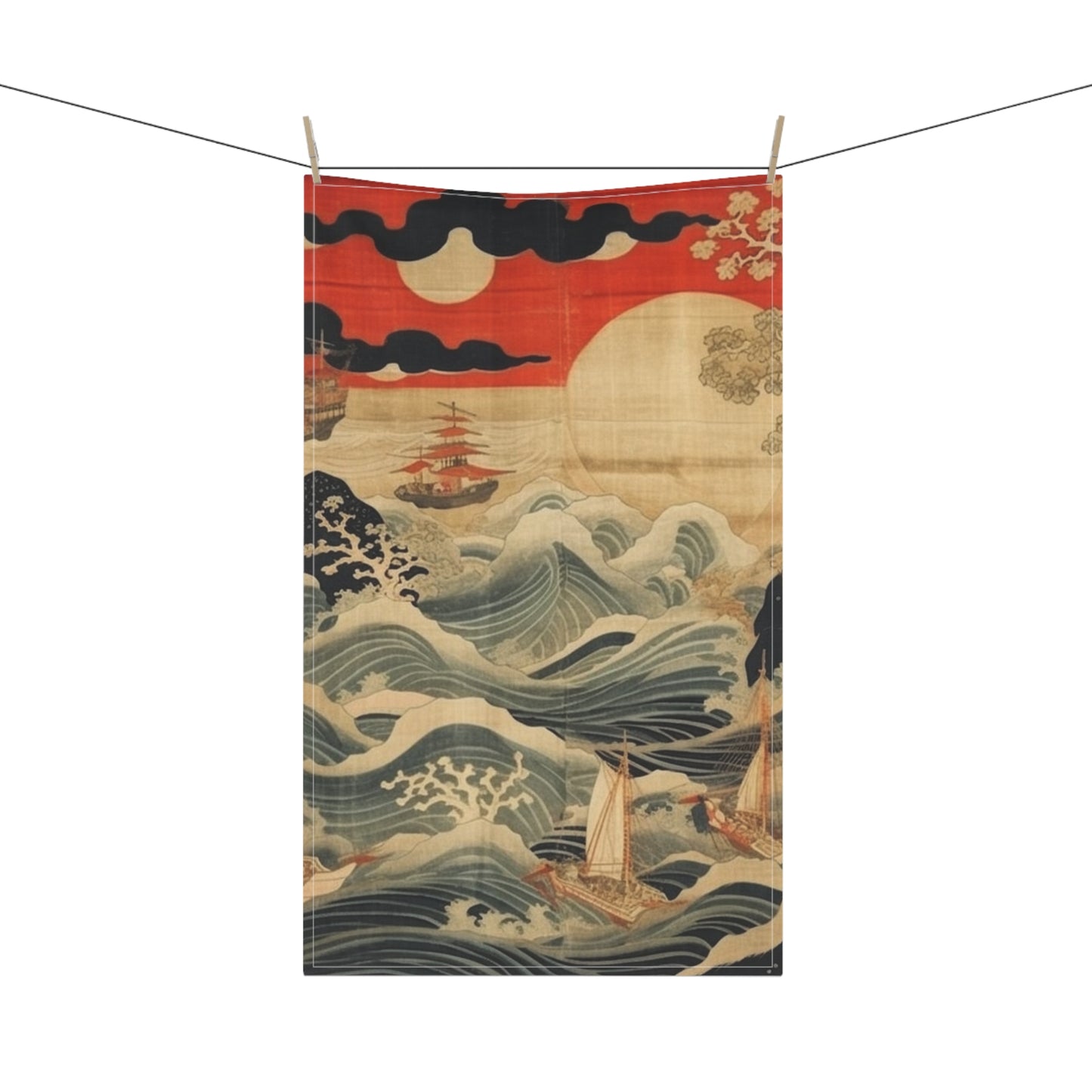Artistic Fusion - Where Japanese Tapestry Meets the Perfect Kitchen Towel