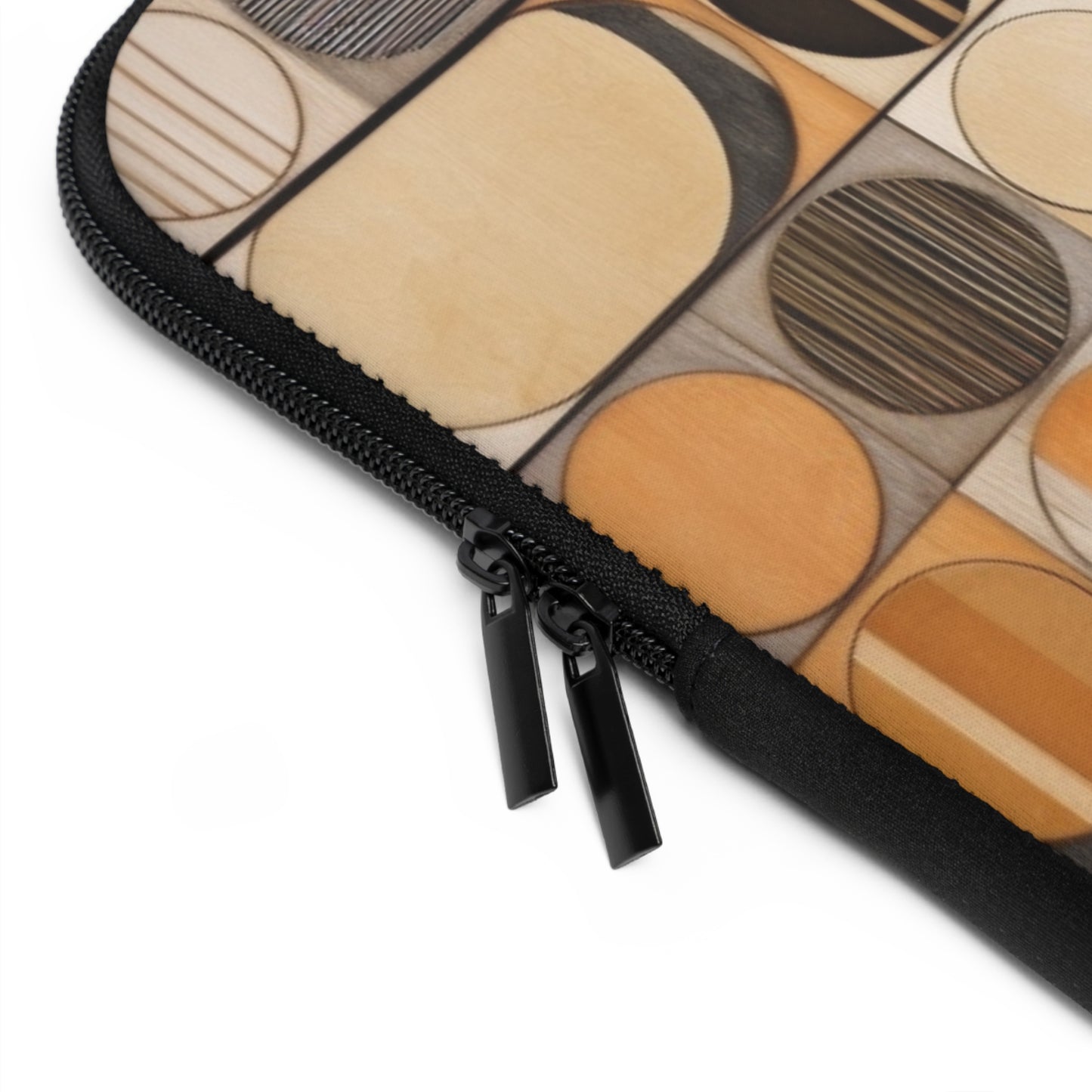 Organic Harmony: Geometric Laptop Sleeve Inspired by Earthy Palettes
