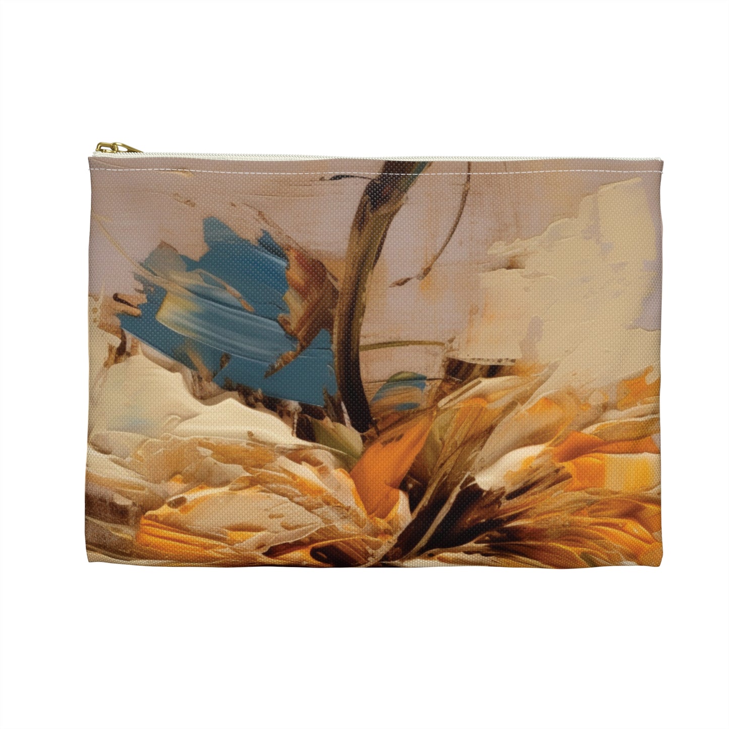 A Brush of Nature's Elegance: Accessory Pouch for Artistic Flower Lovers