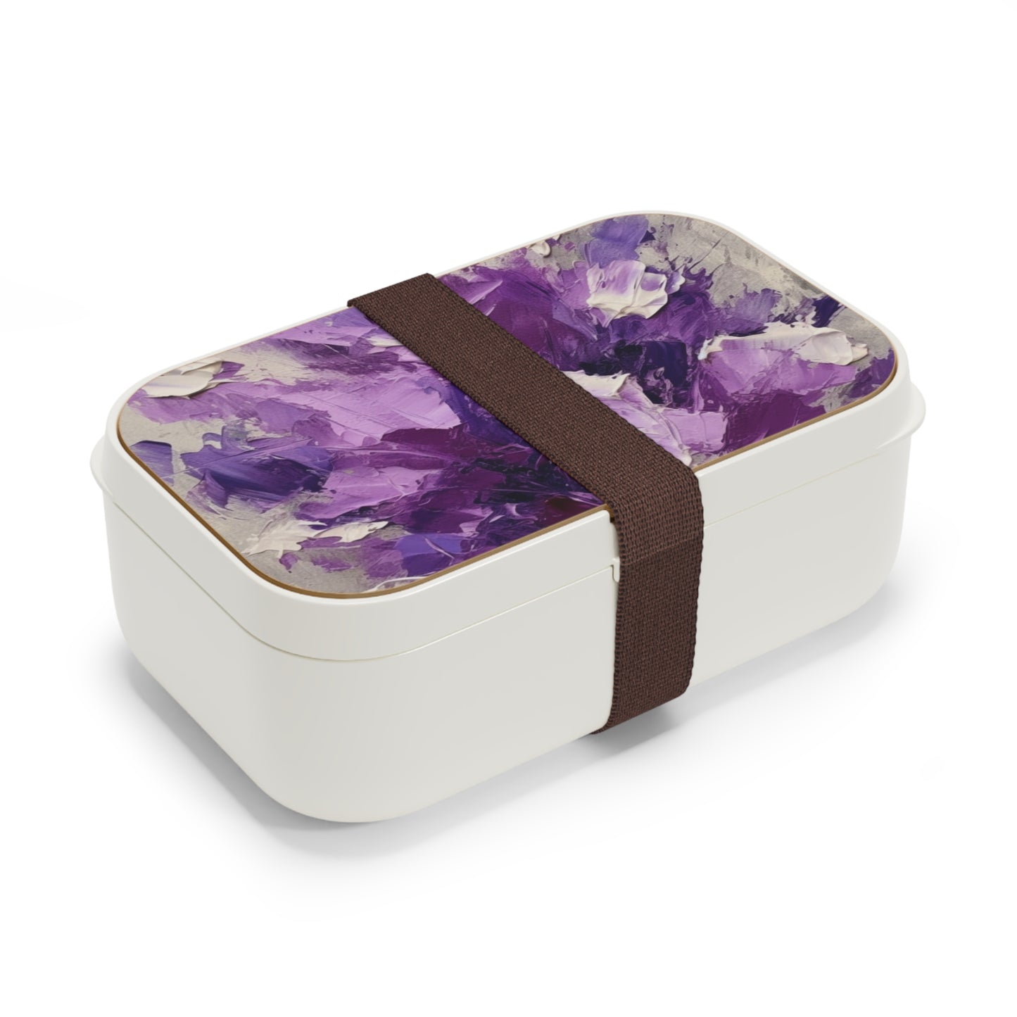 Bento Box with Serene Lavender Painting: Embrace the Tranquility