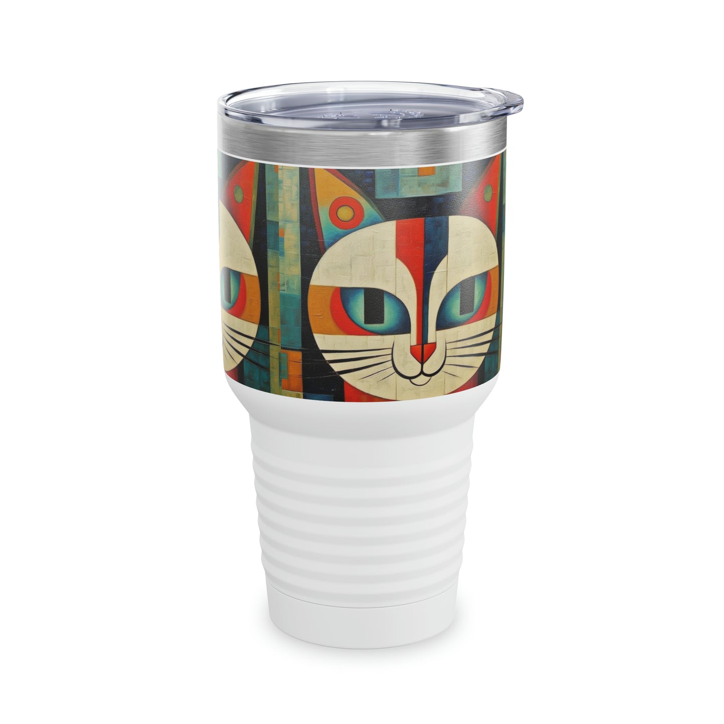 Artistic Vintage Vibes: Picasso-Inspired Midcentury Modern Ringneck Tumbler for Retro Fashion