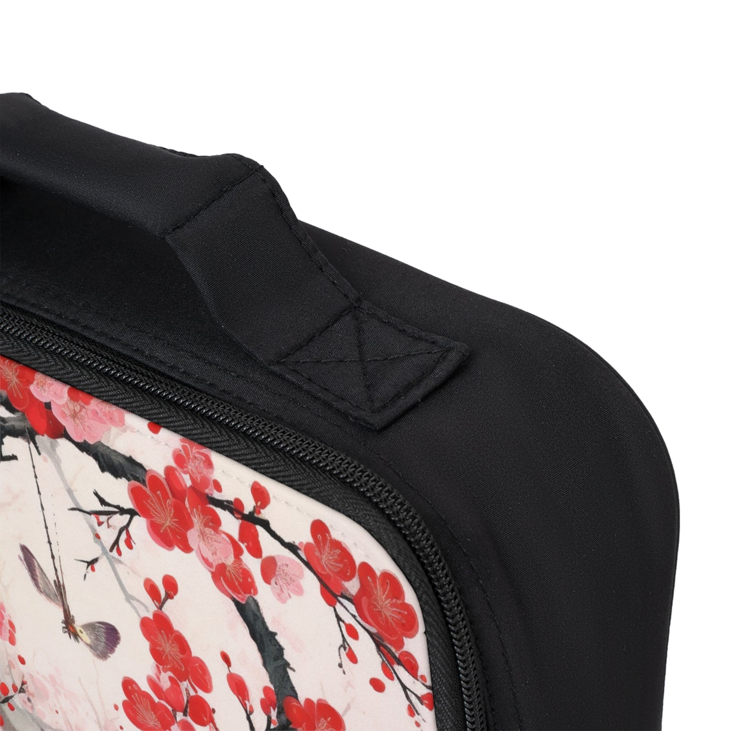 Cherry Blossom Delight: Lunch Bag Adorned with Intricate Flower Drawings and Artistry