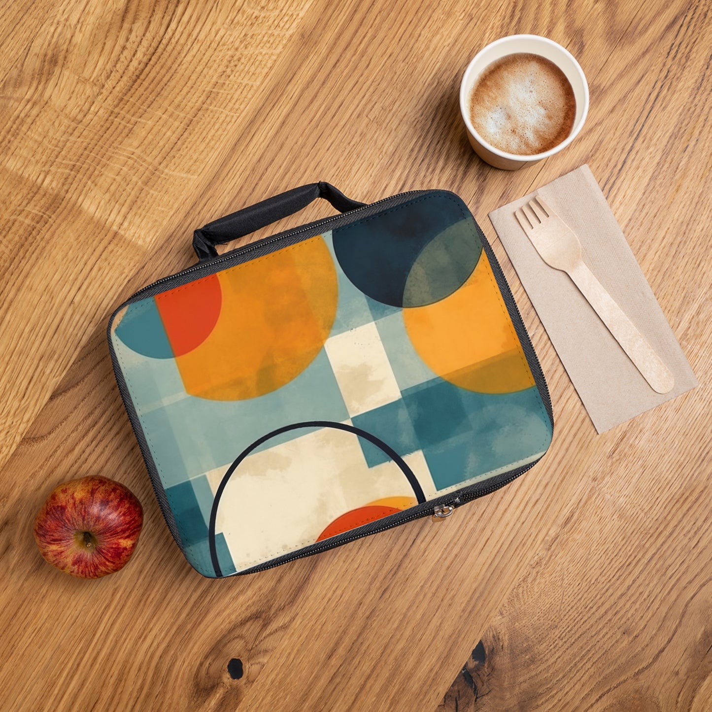 Geometric Gems: Lunch Bag Inspired by Abstract Geometric Art