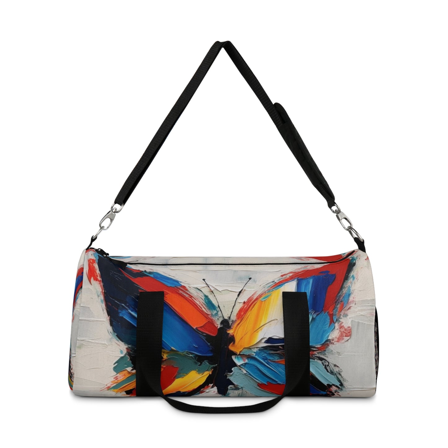 Abstract Duffel Bag for Art Lovers: Butterfly-Inspired Delight