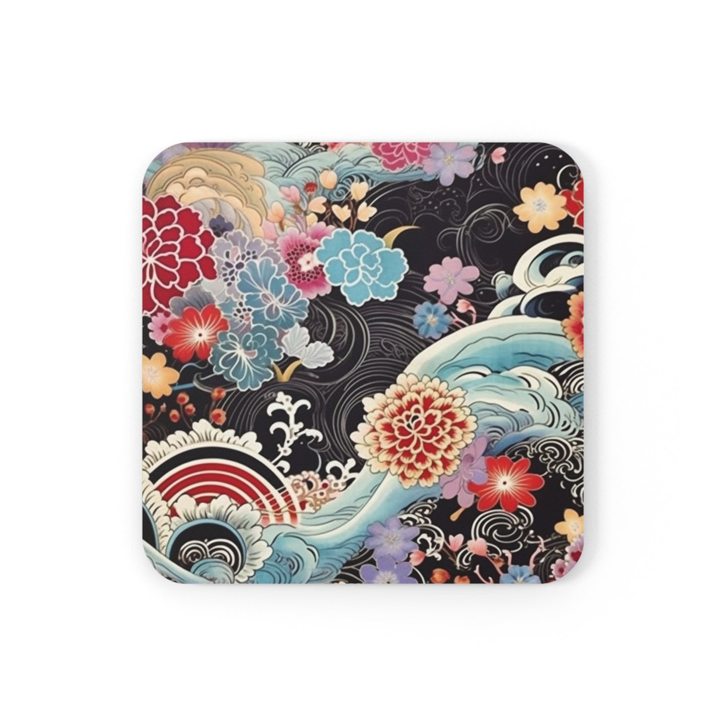 Authentic Japanese Kimono Corkwood Coaster Set: Embrace Tradition