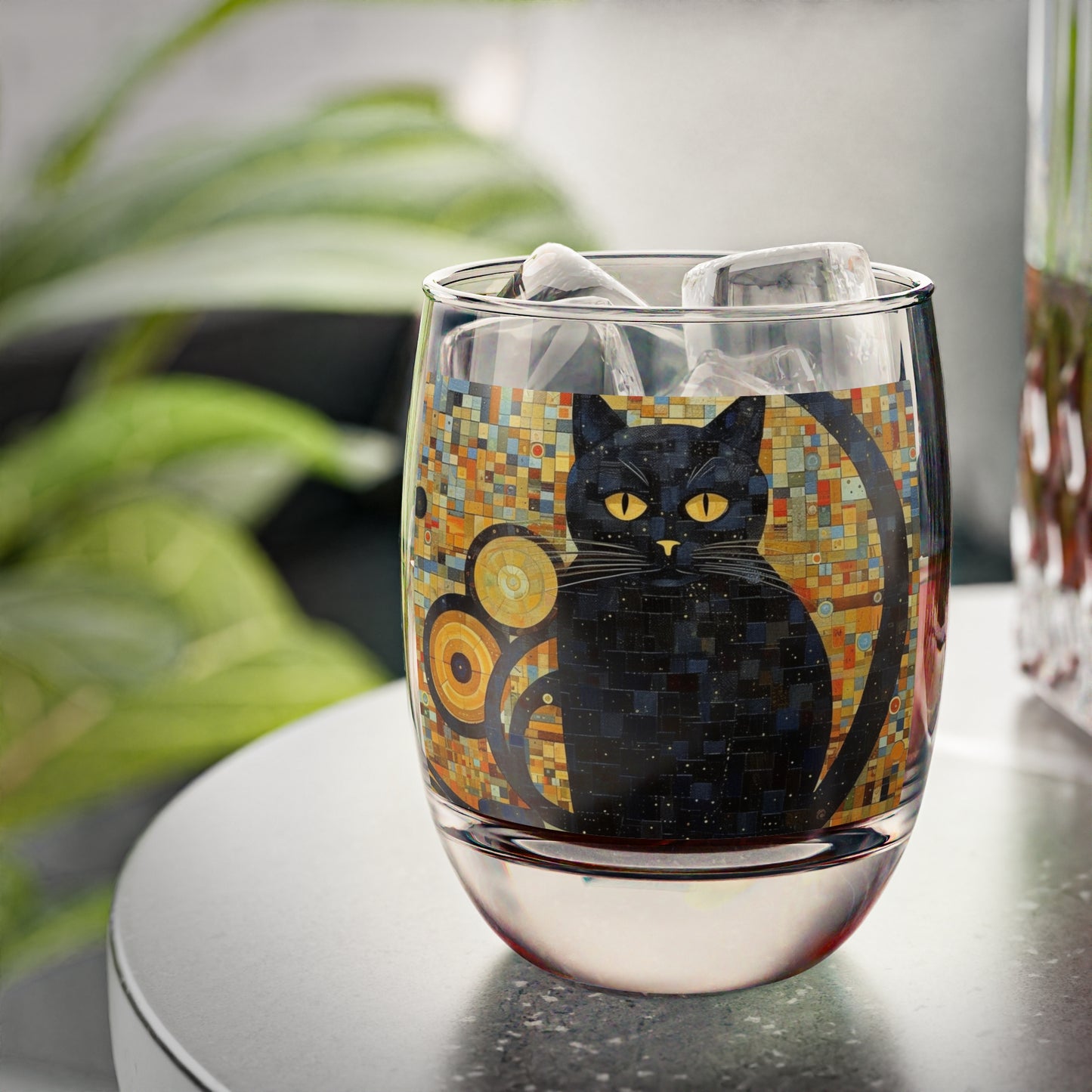 Gustav Klimt Cat Whiskey Glass: Embrace Feline Beauty and Artistic Splendor