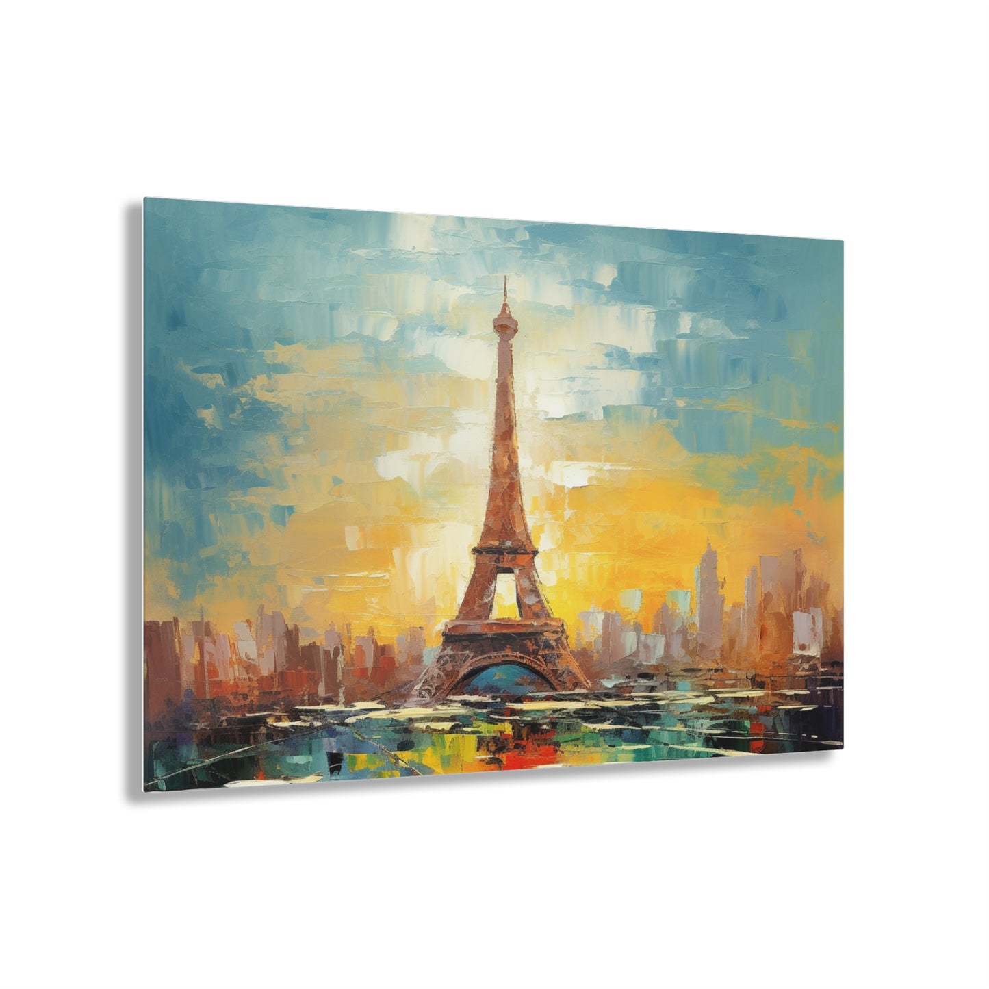 Abstract Paris Acrylic Prints: Exploring the City of Light with Brush Strokes