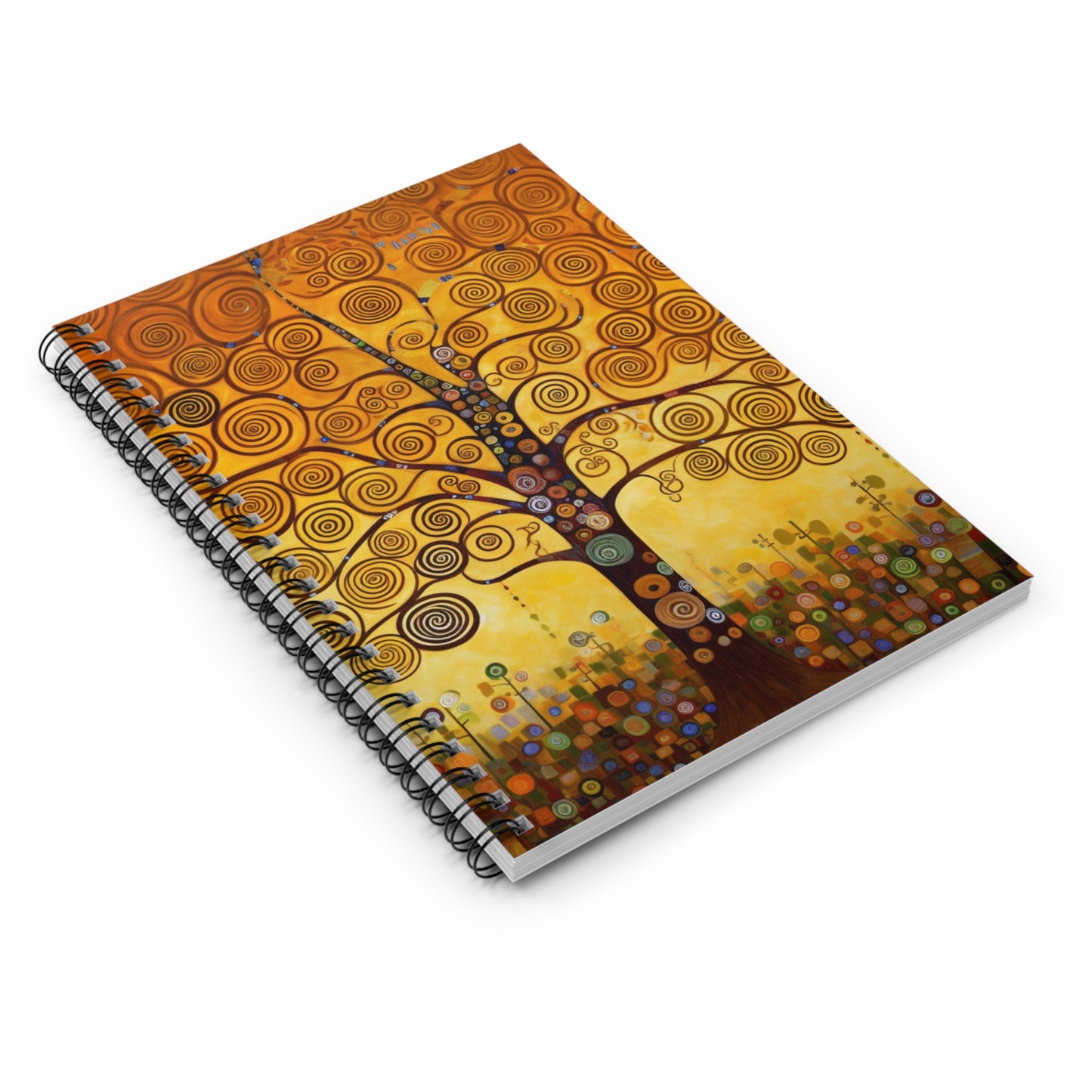 Symbolic Harmony: Gustav Klimt Tree of Life Spiral Notebook, Embrace Artistic Elegance