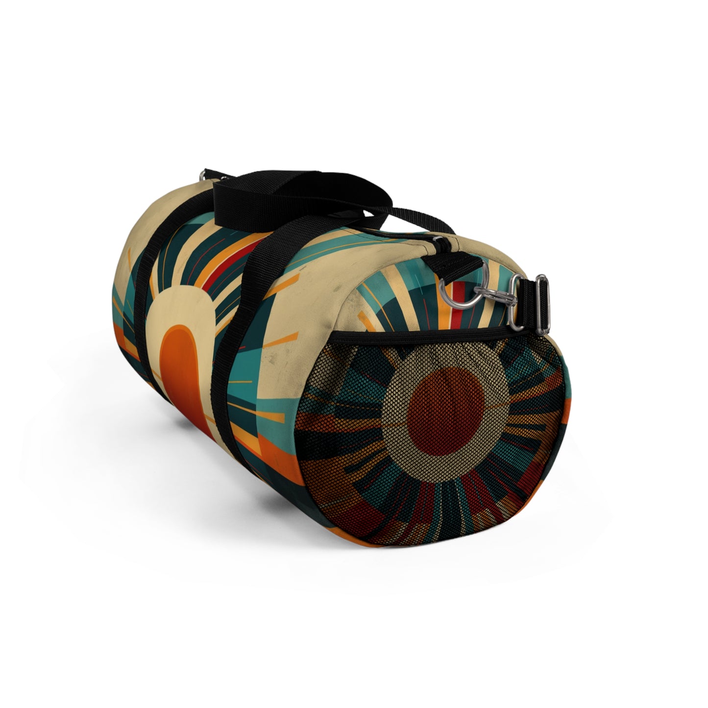 Minimalist Sunshine: Midcentury Modern Sun Duffel Bag