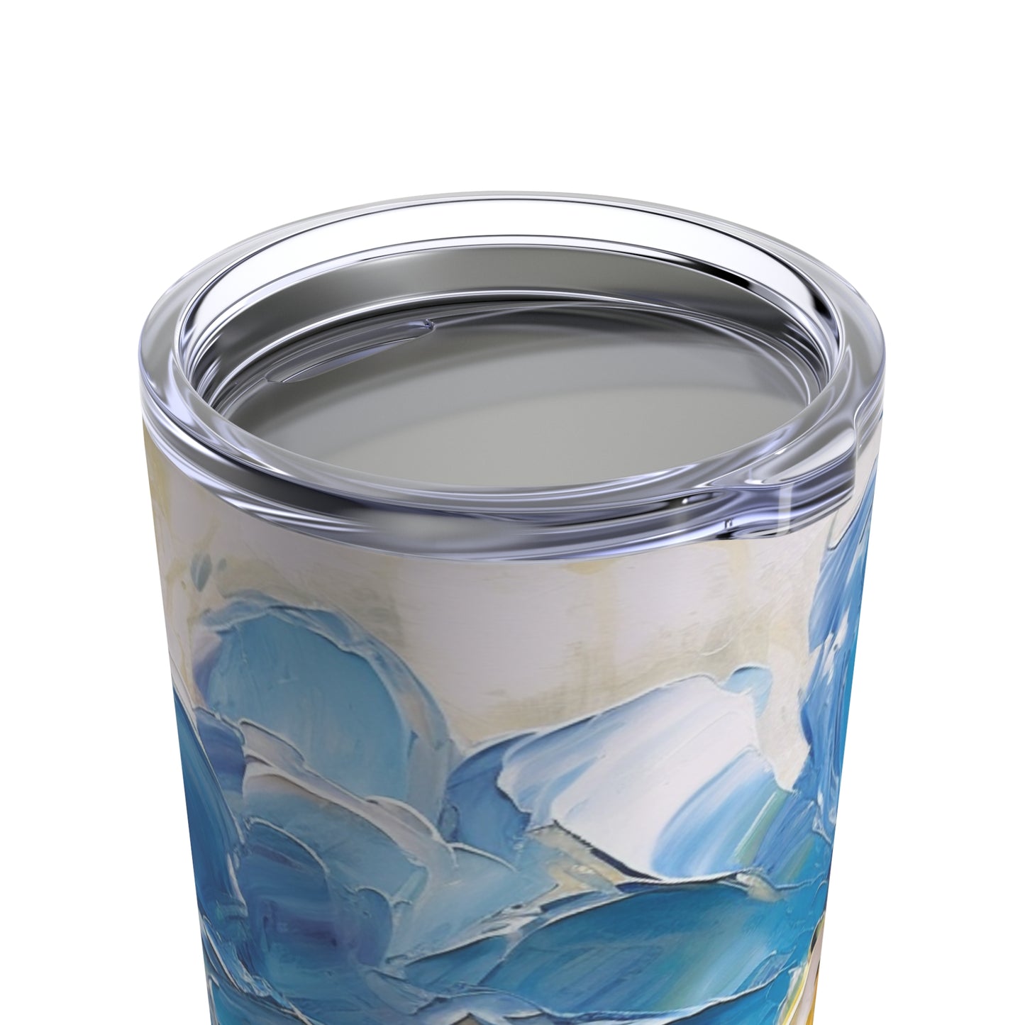 Embrace Artistic Expression with Blue Orchid Abstract Painting Tumbler