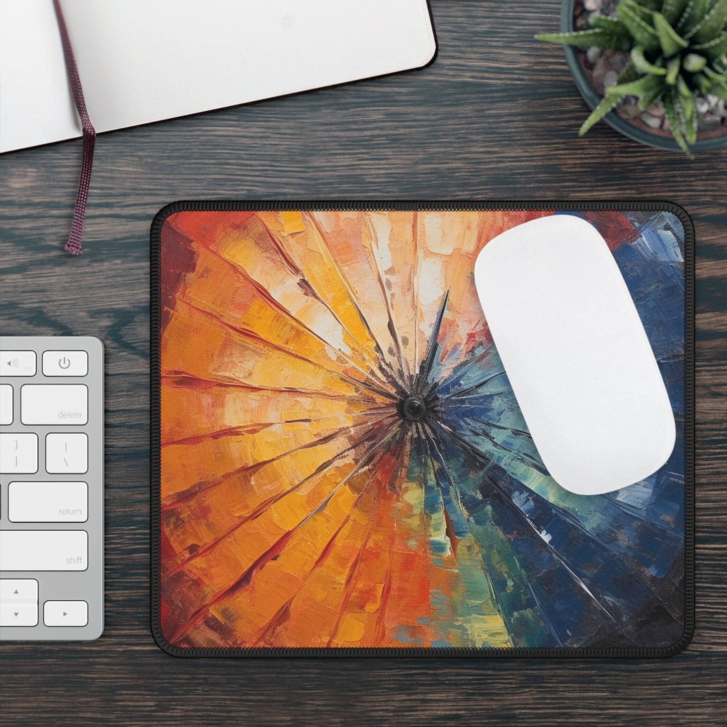 Abstract Art Gaming Mouse Pad: Japanese Umbrella, A Reflection of Creativity