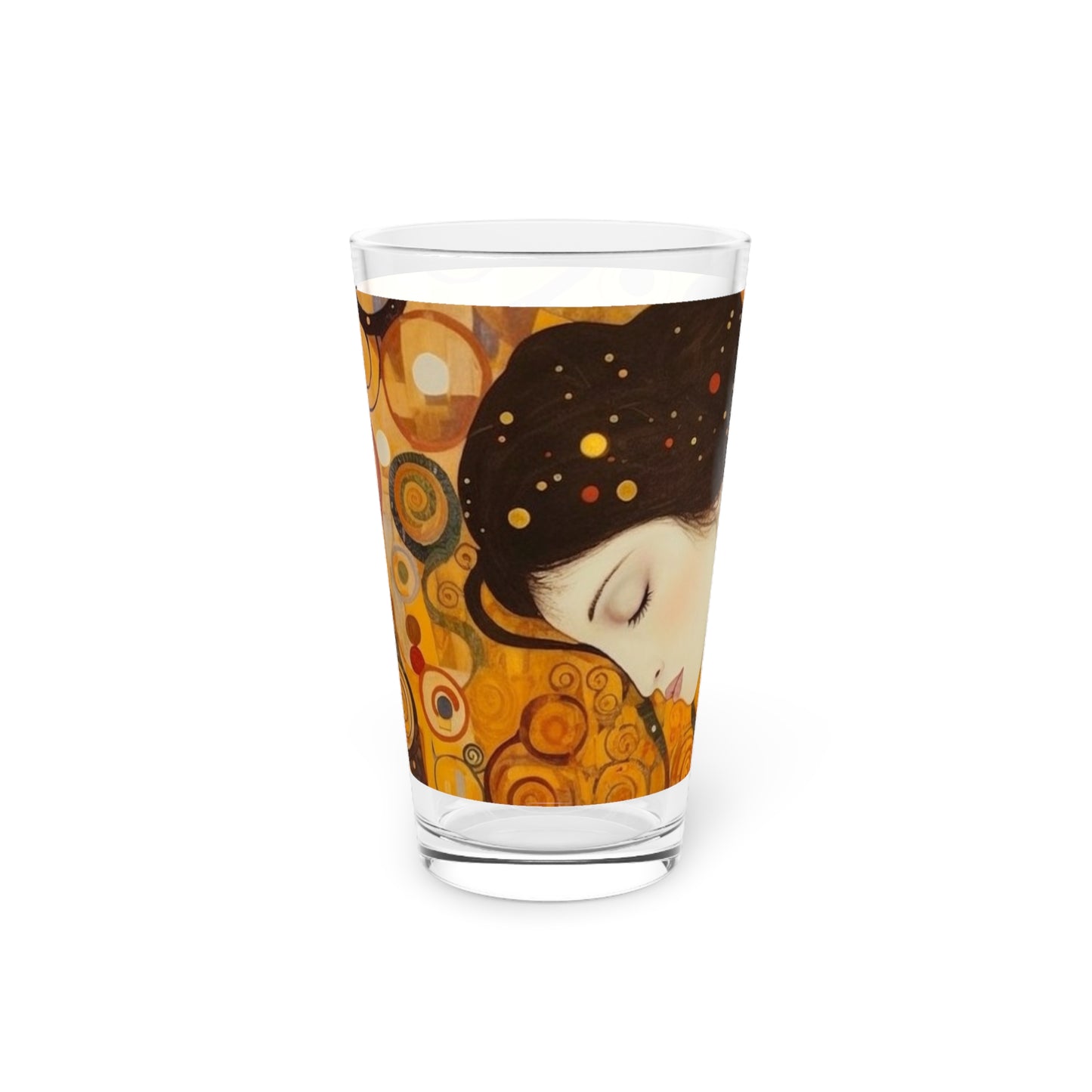 Gustav Klimt Inspired Pint Glass: A Tribute to the Iconic Art of the Vienna Secession