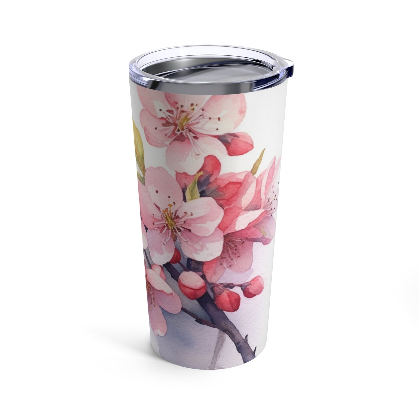 Cherry Blossom Delight: Floral Watercolor Tumbler