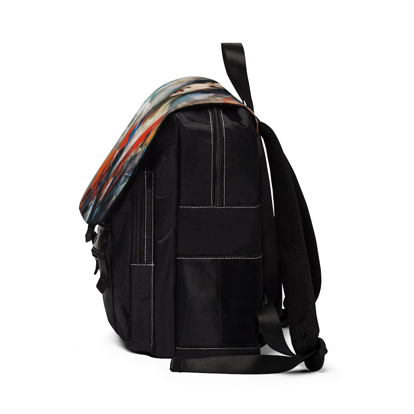 Unisex Casual Shoulder Backpack with Geisha Art: Style with Japanese Artistic Flair