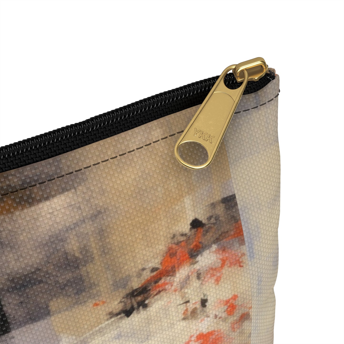 Japanese-Inspired Abstract Oil Painting Accessory Pouch: Celebrating Geisha Beauty