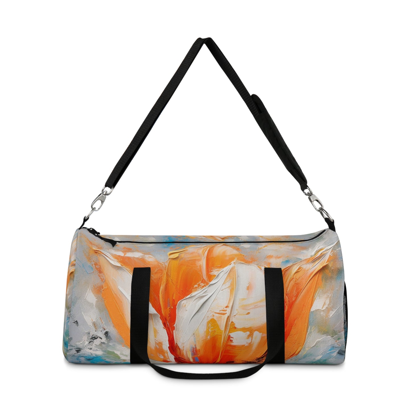 Duffel Bag with Vibrant Orange Tulip: Embrace the Beauty of Nature